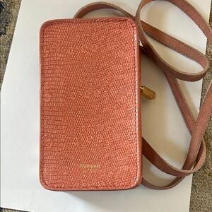 Hammitt pink stud gold phone crossbody Leather Wallet